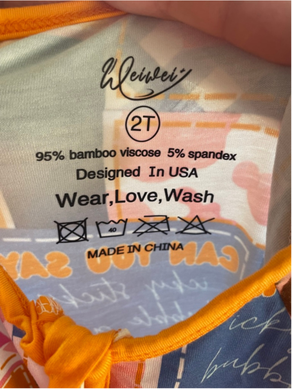 Weiwei Ms. Rachael patterned Zippy 24 Months Bamboo pajamas - Picture 8 of 11